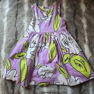 Mayoral Purple and White Floral Pattern Dress